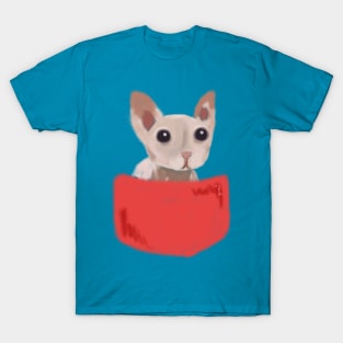 hairless cat in pocket pocket T-Shirt